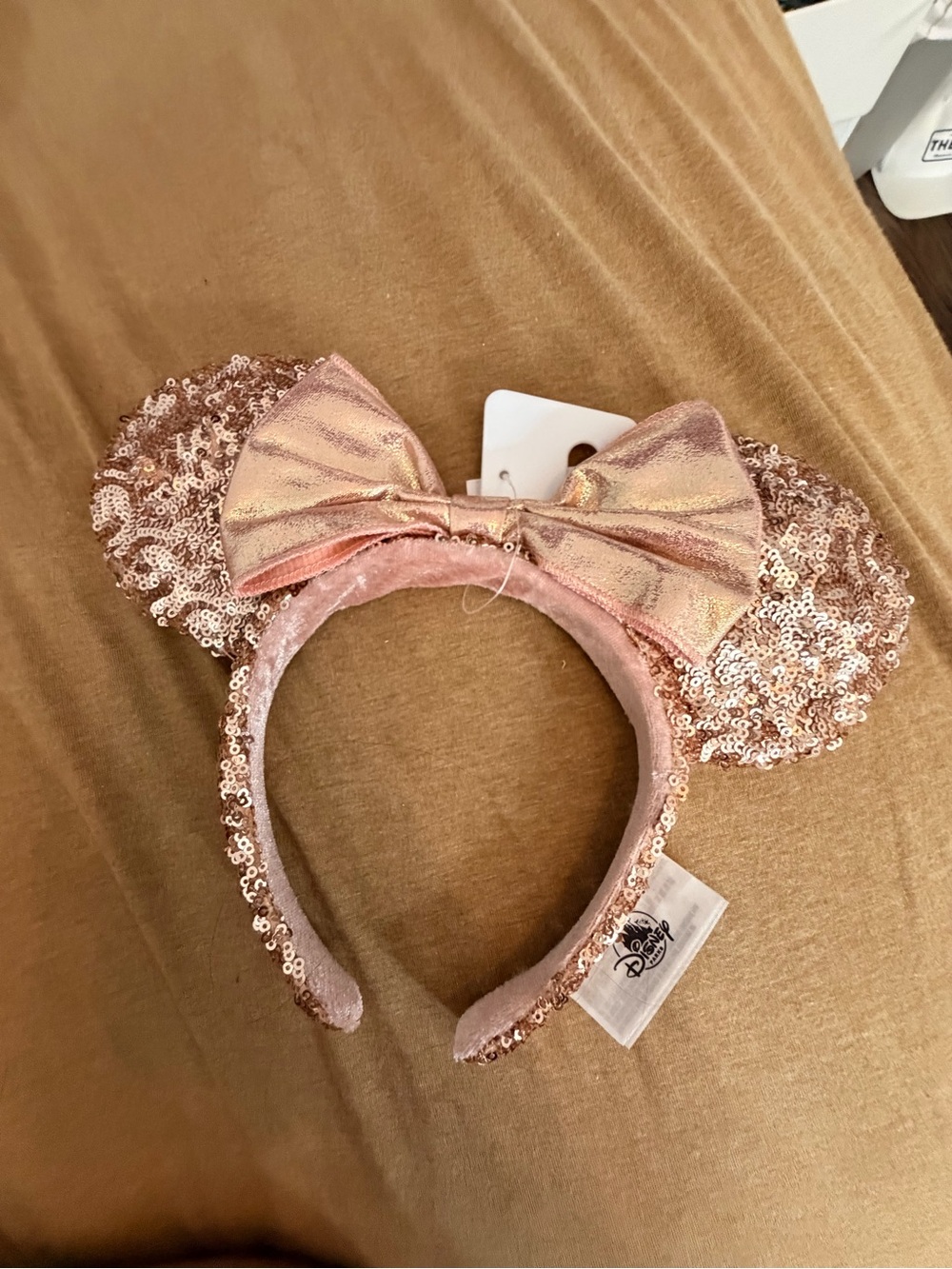 Disney Rose Gold Sequin Minnie Mouse Ear Headband